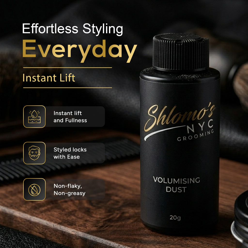 Shlomo's NYC Grooming Volumising Dust, Lightweight Texture Powder for Instant Lift, Volume, and Matte Finish, 20g