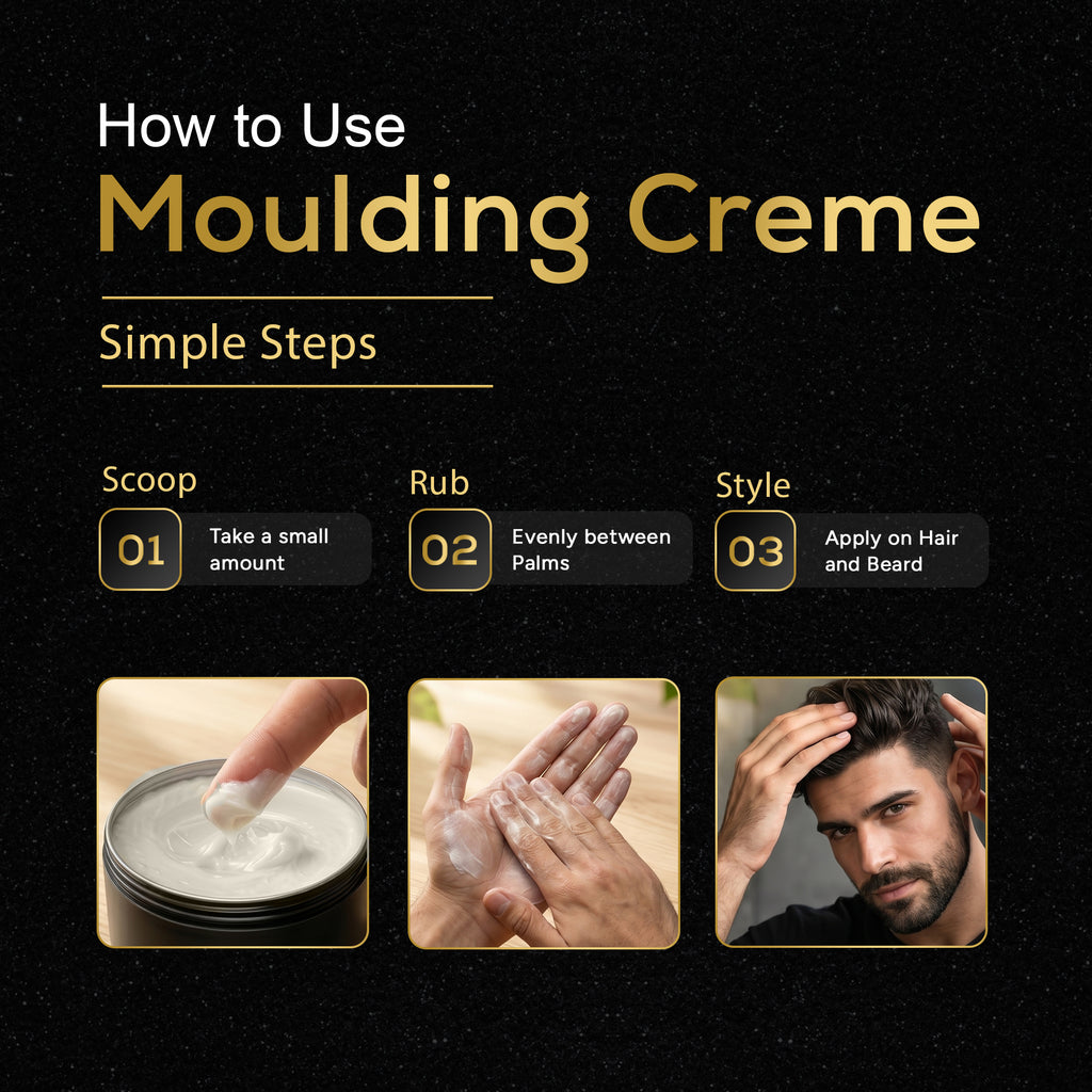 Shlomo's NYC Grooming Molding Crème, Medium to Firm Hold, Matte to Natural Finish, Adds Texture and Volume, All Hair Types, 100 ml