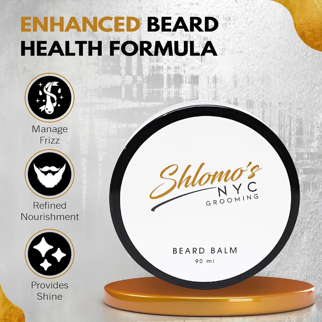 Mens Beard Balm – Smooth, Shape, Moisturize & Soften Coarse, All Natural and organic ingredients,Hydrates dry beard hair and promotes growth for a healthier look